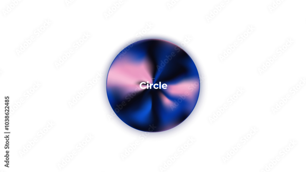 Poster abstract circle shapes with gradient isolated on white background. vector set. fluid vivid gradients