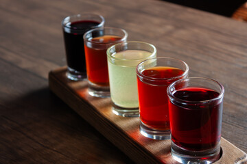 glass of red shots