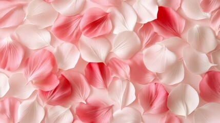 Obraz premium Serene Elegance - Delicate Pink and White Floral Petals on Soft Pastel Background with Minimalist Design