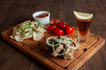 meat with vegetable