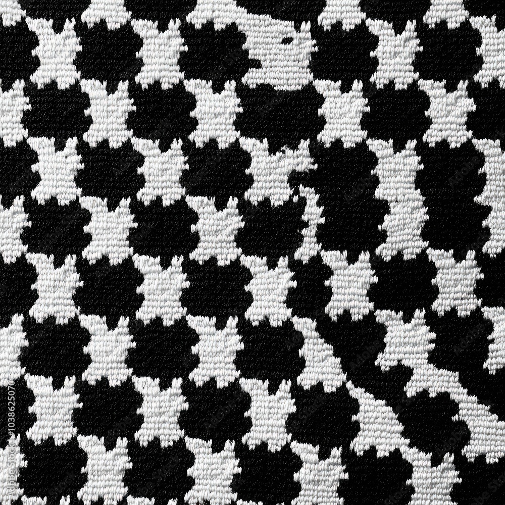 Canvas Prints a textured black and white pattern featuring a unique geometric design, perfect for backgrounds or a
