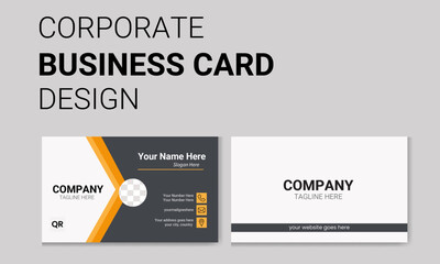 Creative and modern corporate business card design template with multiple color