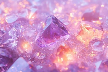 Geode Magic: Luxurious Background in Pink Hues