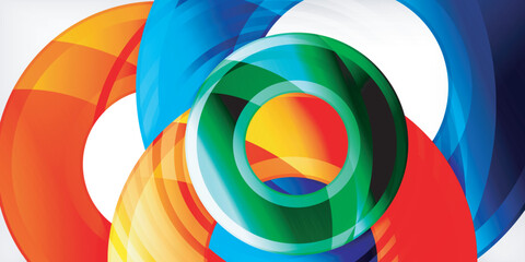 Obraz premium Circles, round elements, ring shapes premium background. Vector Illustration For Wallpaper, Banner, Background, Card, Book Illustration, landing page