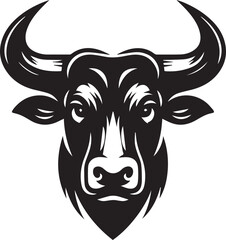 Head of bull silhouette vector design