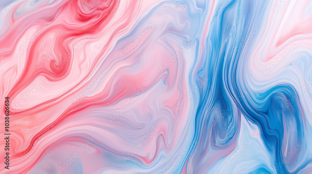 Poster a vibrant abstract swirl of colors, primarily featuring shades of pink and blue. the flowing, lumino