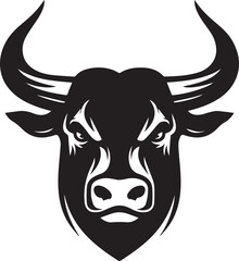 Head of bull silhouette vector design