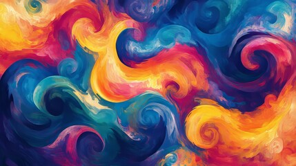 A colorful, swirling pattern that looks like a dream.