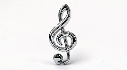 treble clef symbol isolated on white background
