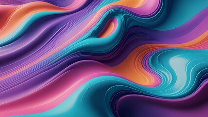 Abstract background with wavy lines in vibrant colors.