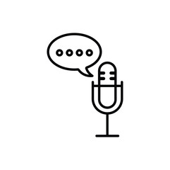 Microphone with bubble talk icon. Vector illustration design. Eps 10