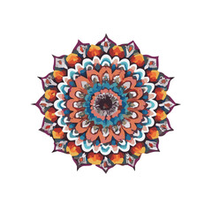 Intricate Mandala Pattern Design Symmetrical Line Art for Decoration Coloring