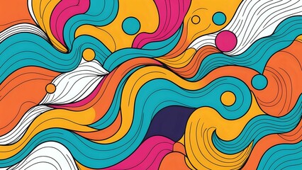 Fototapeta premium Abstract colorful wavy pattern background.