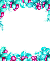 frames made of plants and wild berries