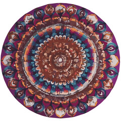 Intricate Mandala Pattern Design Symmetrical Line Art for Decoration Coloring
