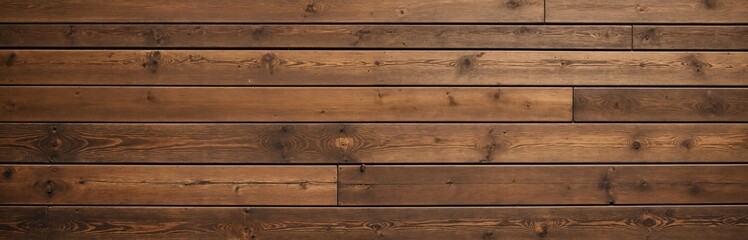 Fototapeta premium A wooden wall with a horizontal, light brown grain pattern, featuring 24 vertical slats, is captured from a low angle, emphasizing its rustic charm and contrast against a light brown background