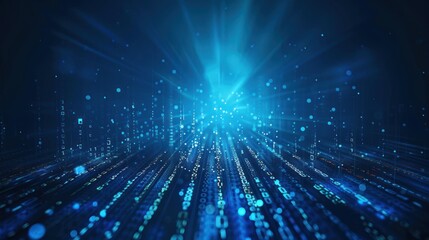 Fototapeta premium Digital Stream, a Blue Abstract