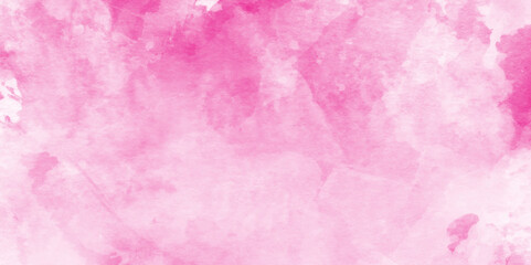 abstract Pink and white watercolor background, Soft smeared aquarelle painted magenta watercolor canvas for splash design, in seamless pattern for design art work and interior or exterior.
