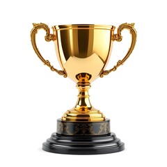 A golden trophy with background