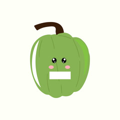popular kawaii emoticon pumpkin design cartoon. Funny cute pumpkin seasonal vegetable cartoon character with different emotion and expression