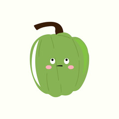 popular kawaii emoticon pumpkin design cartoon. Funny cute pumpkin seasonal vegetable cartoon character with different emotion and expression