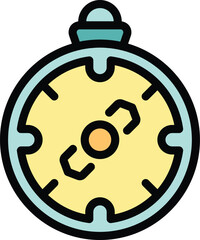 Round pocket watch with co2 formula inside representing carbon dioxide reducing with time passing