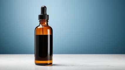 Fototapeta premium Present your branding concepts with a stylish and realistic oil tincture mockup. Ideal for product showcases, this mockup offers detailed textures and high-resolution quality.