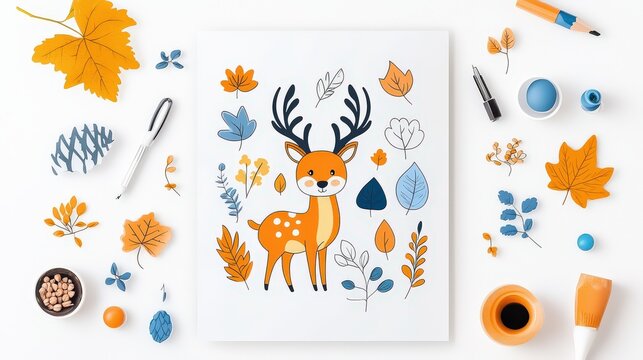 A collection of cute animal coloring pages featuring forest creatures like deer, bears, and rabbits with simple, bold outlines for easy coloring.