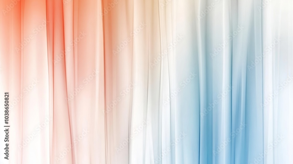 Poster a soft, abstract gradient of colors transitioning from warm reds to cool blues, creating a serene an