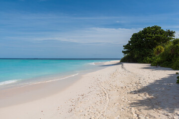 White Sand Beach with Turquoise Water