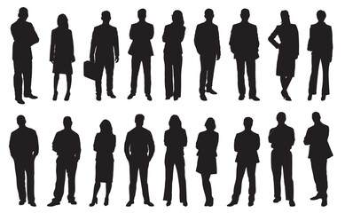 people business silhouette collection