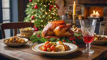 AI-generated images of a traditional Christmas dinner tantalize the taste buds