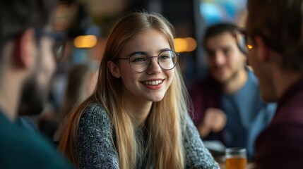 Young people at business meeting