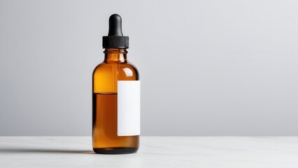 Fototapeta premium Elevate your packaging designs with a sleek oil tincture mockup. Fully customizable, this mockup is perfect for displaying your product’s branding in a modern, professional setting.