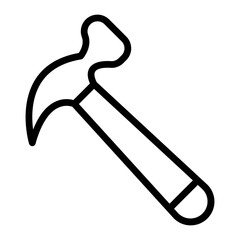 Hammer (Sculpting) Vector Line Icon Design