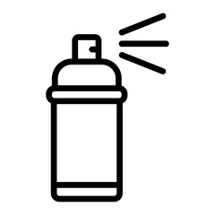 Spray Paint Can Vector Line Icon Design