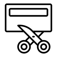 Paper Cutout Vector Line Icon Design