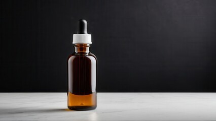 Fototapeta premium Showcase your brand with a realistic oil tincture mockup. This high-quality template allows for easy customization, perfect for presenting your label designs in a professional way.
