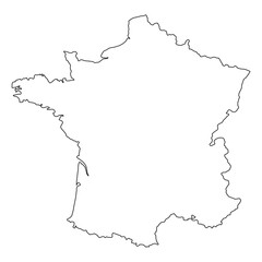 France map symbol shape, travel web flat concept icon symbol vector illustration