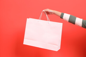 Hand Holding shopping bag