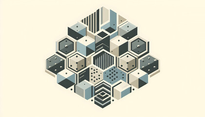 Fototapeta premium abstract 3d cubes