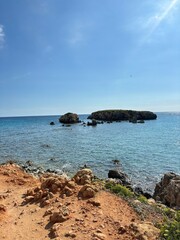Rocky island in the ocean