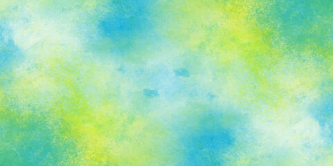 Abstract yellow and blue watercolor background. aquarelle colorful stains on paper. pastel watercolor background. Explosion of colored powder on white texture background.