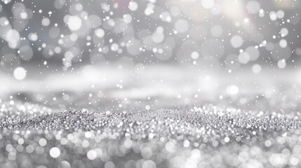 Fototapeta premium Sparkling Silver Glitter Background