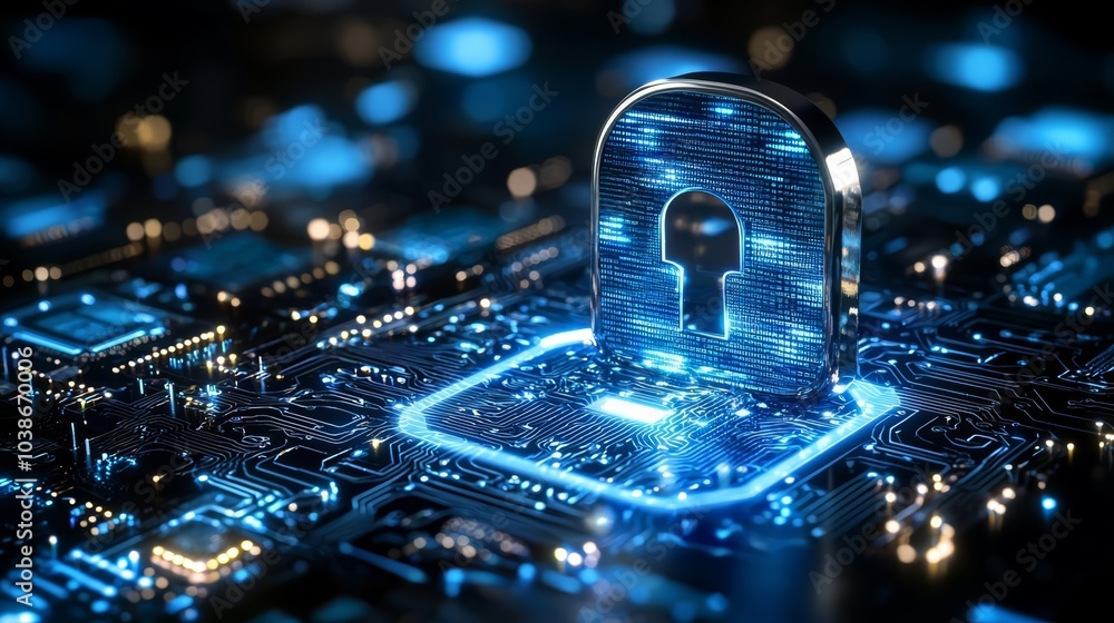 Poster cybersecurity concept of cyber security data protection information privacy internet technology conc
