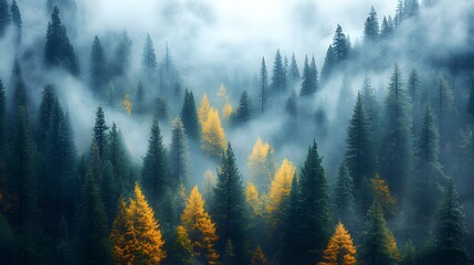 Misty Forest Landscape