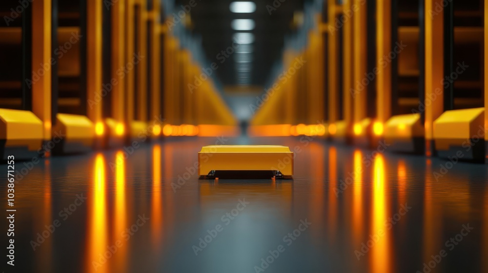 Poster a smart warehouse managing last-mile deliveries with automated sorting systems