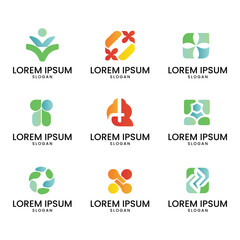 set of abstract icons