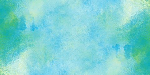 Abstract yellow and blue watercolor background. aquarelle colorful stains on paper. pastel watercolor background. Explosion of colored powder on white texture background.