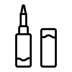 Eyeliner Vector Line Icon Design